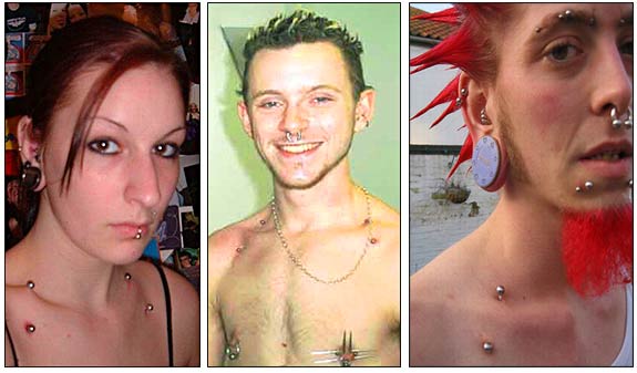 Kay, Luke and  Ben are  Sarge’s only clients who have kept their sub-clavicle piercings
