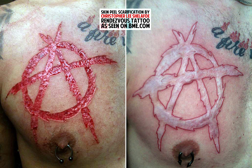 Tattoo uploaded by Bryan Ewbank • Sketch style Anarchy symbol • Tattoodo
